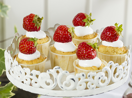 Minicupcakes strawberries